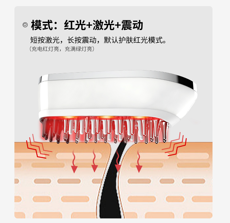 导液梳,按摩梳,EMS微电流,激光梳